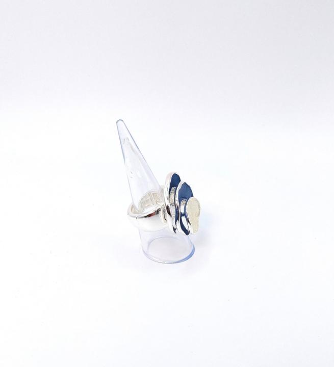 Image du produit Signé Signè Ring Bague femme élastique argenté rhodié One Size Tons bleus No.21 (18, 19, 20, 21)