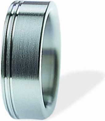 Produktbild Xen Bandring mit Rillen mattiert 7 mm (51)