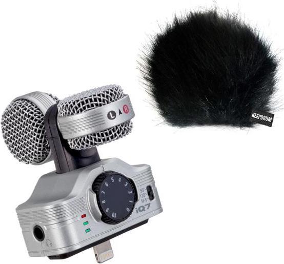 Zoom iQ7 microphone for iOS devices with windscreen (Various)
