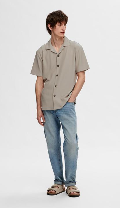 Immagine prodotto Selected Homme Camicia a maniche corte con collo cubano a coste (XL)