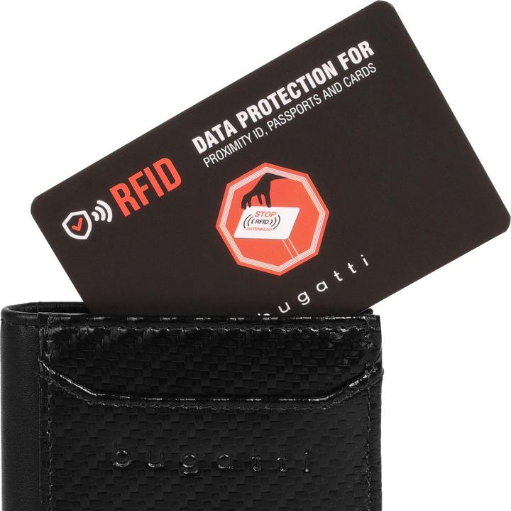 Immagine prodotto Bugatti Secure Slim - Porta carte di credito RFID con tasca per monete viennesi Comet
