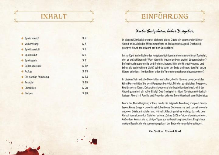 Actual product image Crime & Dine - The Crime Dinner Set: Murderous Midsummer (German)