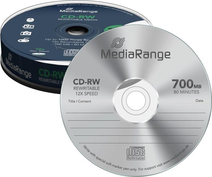Immagine prodotto MediaRange CD-RW 12x 700MB/80Min, 10 sp. (10 x)
