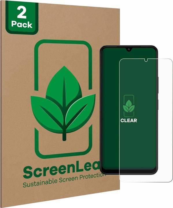 Immagine prodotto ScreenLeaf Pellicola protettiva, Proteggi Schermo Sostenibili, Clear, Antigraffio (2 Pezzo/i, Xiaomi Redmi A3)