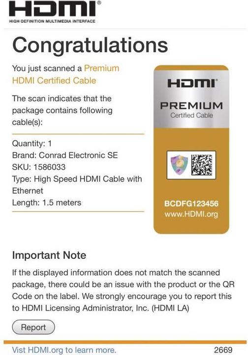 Produktbild SpeaKa Professional Premium HDMI-Kabel mit Ethernet 1.5 m 4k/Ultra-HD bei 18 Gpbs (1.50 m, HDMI)