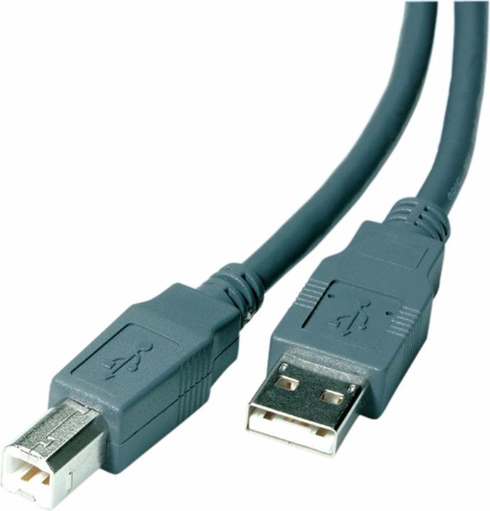 Produktbild Vivanco USB 2.0 komp. Kabel, St. A - St. B, 3m, grau (3 m, USB 2.0)