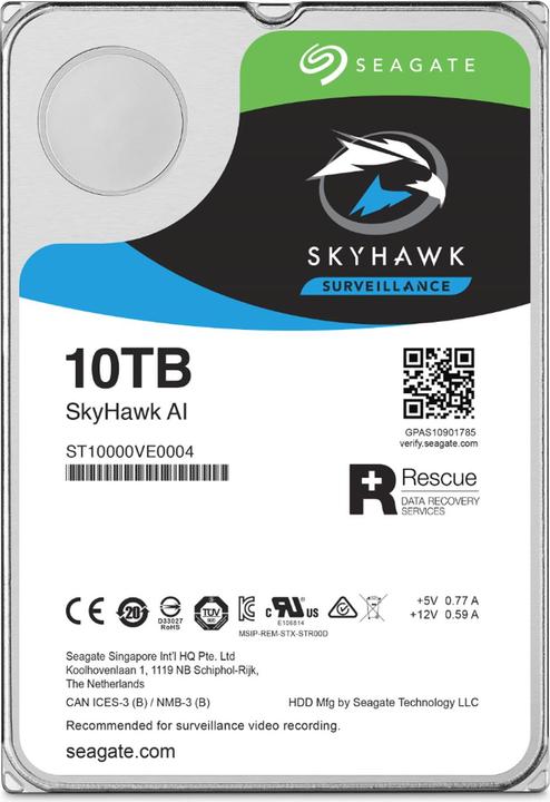Produktbild Seagate SkyHawk AI (10 TB, 3.5", CMR)
