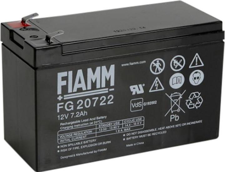 Jewo Fiamm-GS Blei-Gel-Stuetzakku 7.2Ah/12V 6.3mm Steckkontakte wartungsfrei für (12 V, 7.20 Ah)