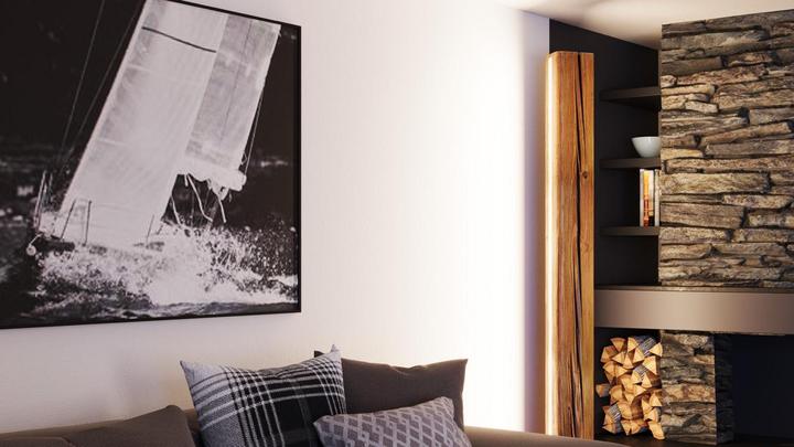 Produktbild kln.swiss Dimmbare Stehlampe Infigo - Altholz (10740 lm)