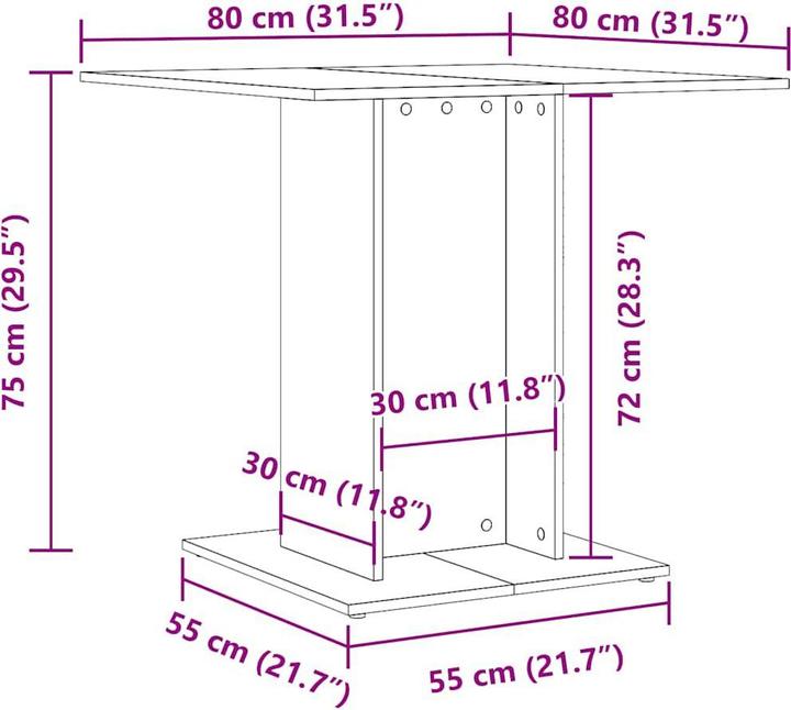 Image du produit VidaXL Meldan (80 x 80 x 75 cm)