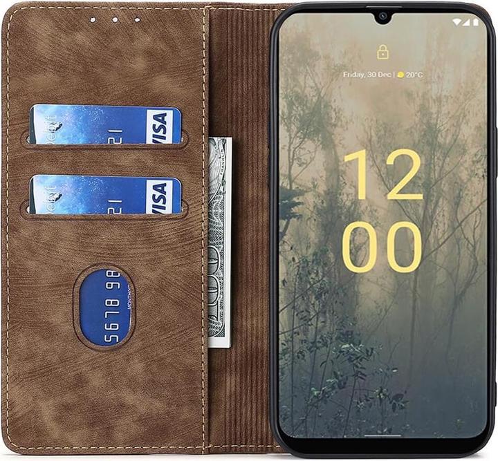 Actual product image Cover-Discount Nokia X30 - Stand Flip Case Cover brown (Nokia X30)