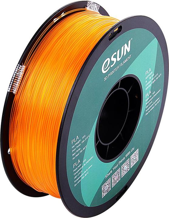 Image du produit eSUN Filament PLA Orange Transparent 1.75mm 1Kg (PLA, 1.75 mm, 1000 g, Orange)