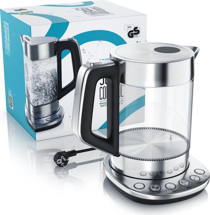 Produktbild Arendo Edelstahl Wasserkocher mit Basisstation (1.50 l)