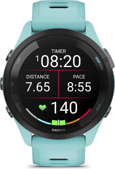 Actual product image Garmin 010-02810-12 Forerunner 265 Music, Aqua (46 mm)