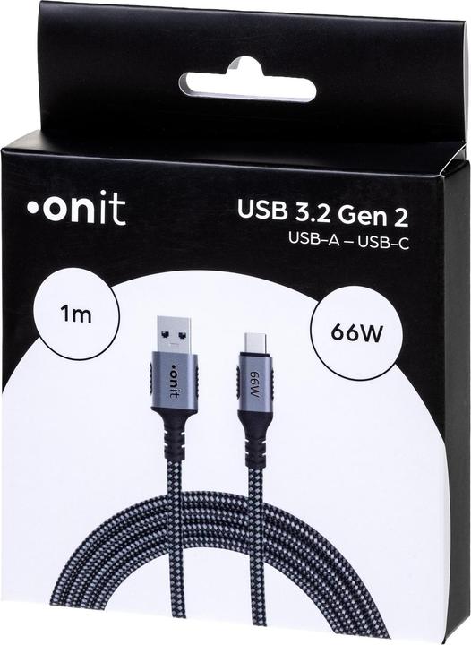 Actual product image Onit USB A – USB C (1 m, USB 3.2 Gen 2, 66 W)