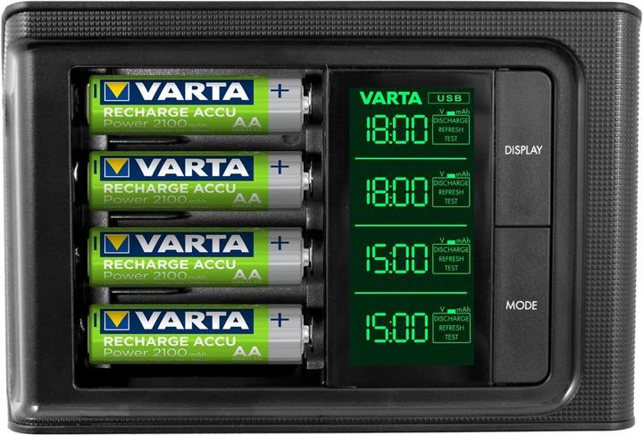 Produktbild Varta LCD Smart Charger (4 Stk., AA, 2100 mAh, Ladegerät inkl. Akku)