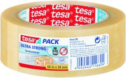 Produktbild tesa tesapack ULTRA STRONG Paketklebeband - PVC Packband für festes Verpacken und sicheres Bündeln (50 mm)