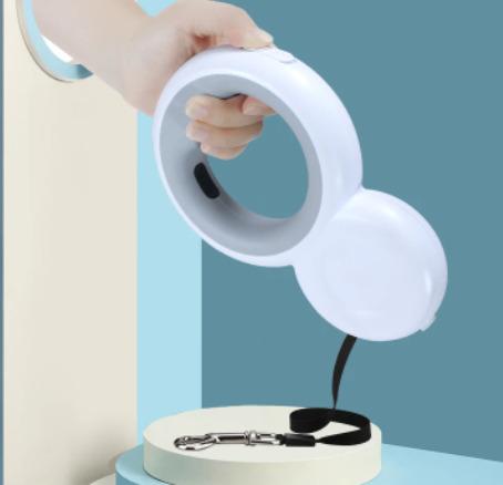 Productafbeelding Doggy Village Media-Tech Meegeleverde riem - automatische riem drie in één met LED-zaklamp en hygiënische (Hond, Hondensport)