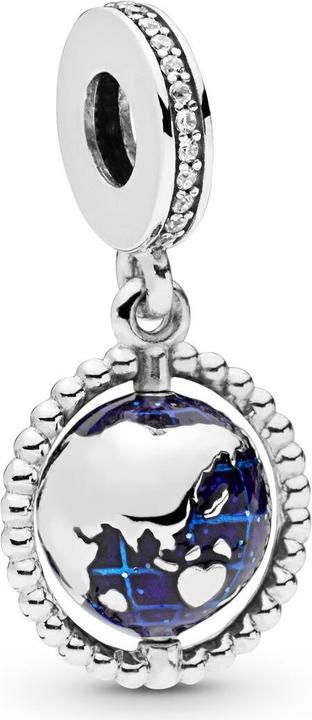 Pandora Spinning Globe (Silber 925, Schmuckstein)