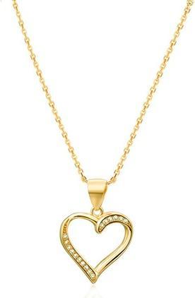 Immagine prodotto Beneto Collana in argento placcato oro con cuore AGS289 / 47-GOLD (catena. ciondolo) (L)