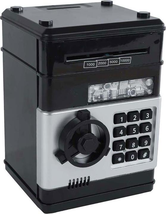 Actual product image Hippo Geldtresor mit Geheimcode Schwarz, 19,5cm