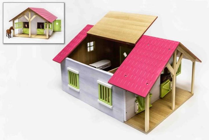 Image du produit Kids Globe Farming Écurie Rose avec 2 boxes et rangement