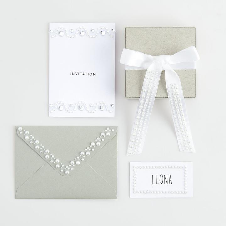 Image du produit Rico Design Perlensticker Paper Poetry 50 cm, 1 Stück Offwhite
