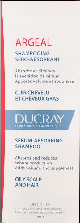 Energy Label Ducray ARGEAL sebum-absorbing shampoo oily scalp&hair 200 ml (200 ml, Liquid shampoo)