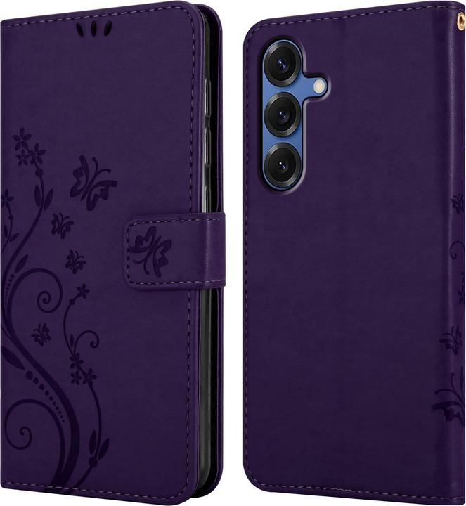 Produktbild Cadorabo Hülle für Samsung Galaxy S25 mit Blumen Muster (Samsung Galaxy S25)