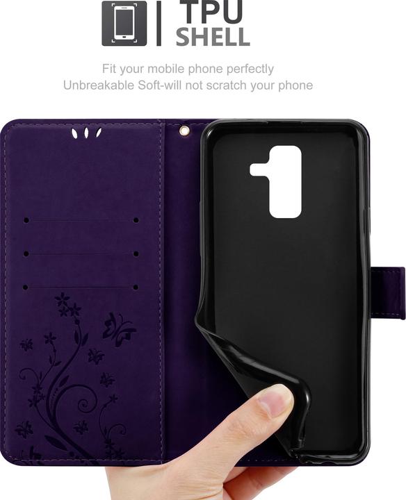 Image du produit Cadorabo Couverture du livre de fleurs (Samsung Galaxy A6+)