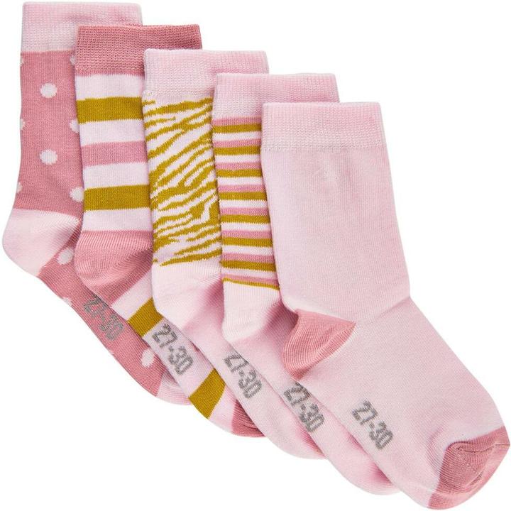 Actual product image Minymo Printed socks set of 5 Light Rose size 31-34 (5-pack, 31 - 34)