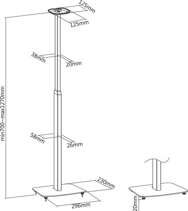Image du produit Xantron Premium-SSOB2 (1 pièce, Support, Réglable en hauteur)