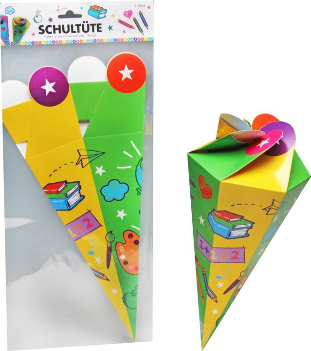 Produktbild Magni Schultüte gelb/grün 30cm Basteltüte