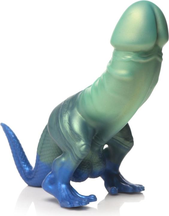 Produktbild Creature Cocks XR Brands Jurassic Cock Dinosaurier Dildo Grün & Blau