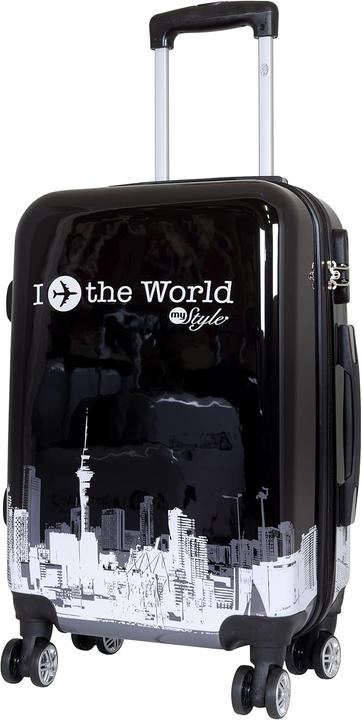 Immagine prodotto Trendyshop365 Handgepäck Hartschalen-Reisekoffer Fly The World (36 l, Bagaglio a mano (fino a 50 litri))