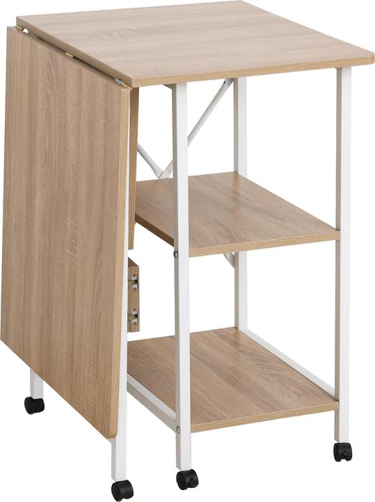 Produktbild Homcom Schreibtisch einklappbar und auf Rollen (107 x 55 x 76 cm)