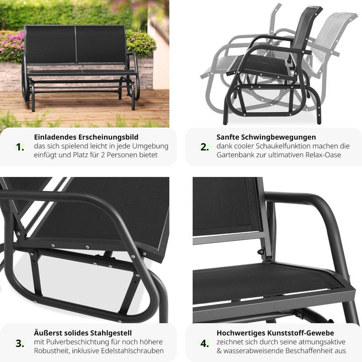 Actual product image tectake Garden swing bench Greta