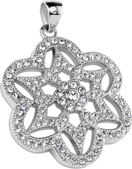 Star Piercing Anhänger silber sechs Blätter Blume (Chirurgenstahl 316L)