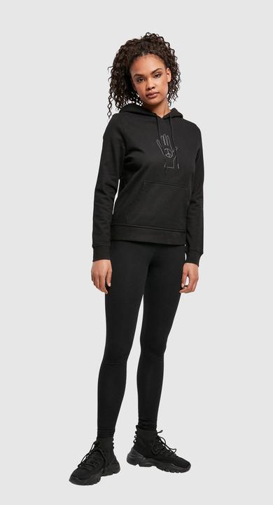 Immagine prodotto Merchcode LadiesPeace - Felpa con cappuccio Basic nera a forma di mano - 161639 (S)