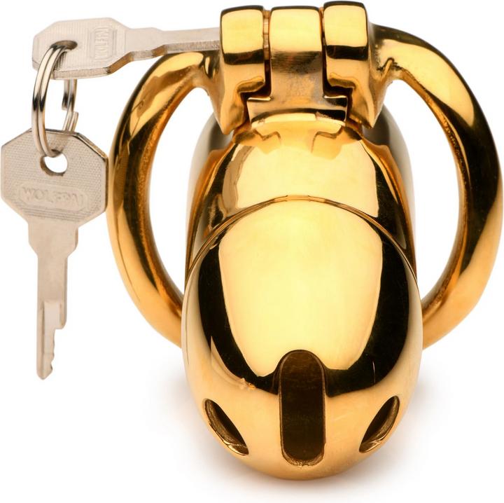 Actual product image Master Series Midas Locking Chastity Cage