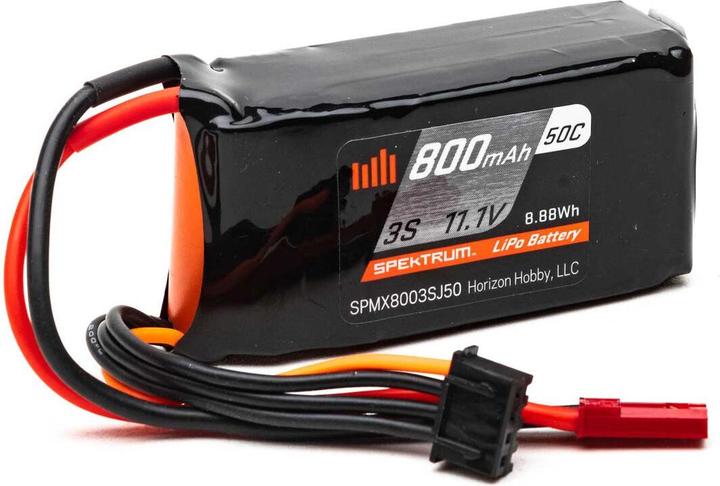 Image du produit 800mah 3s 11.1v 50c lipo, 18awg jst (11.10 V, 800 mAh)