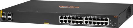 Actual product image HPE E Aruba 6000 Switch 4 SFP Ports, PoE, 1U, Layer 2, ACL, QoS, Web GUI, CLI, Aruba Net (28 Ports)