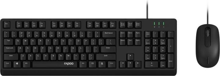 Image du produit Rapoo Kabelgebundenes Kombo Set "NX1500", Schwarz, QWERTZ (DE, Filaire)