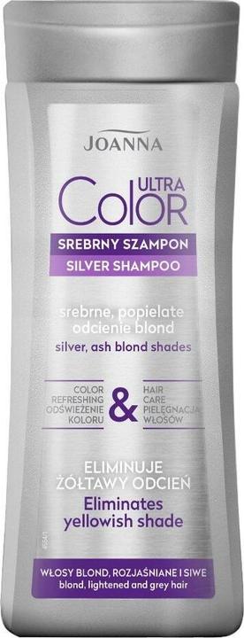 Produktbild Joanna Ultra Color Silver Shampoo Forond Lightened & Grey Hair Shampoo Foronde.eached And Gray Hair (200 ml, Flüssiges Shampoo)