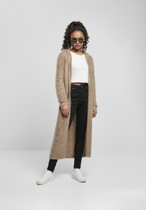 Actual product image Urban Classics Ladies Hooded Feather Cardigan (M)