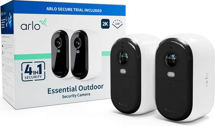Produktbild Arlo Essential 2 2K Outdoor Camera 2-pack (2560 x 1440 Pixels)