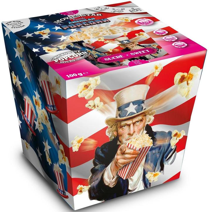 Image du produit Movies Star Pop Box Sucre à pop-corn pour micro-ondes 2 x 100 g (310 g)