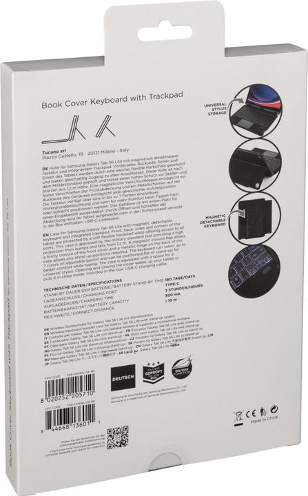 Actual product image Samsung Tucano Book Cover Keyboard with Trackpad (DE, Galaxy Tab S6 Lite)