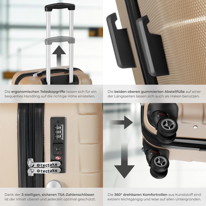 Image du produit tectake Trolley Set 3 pcs. (98 l, L (90 - 115l))
