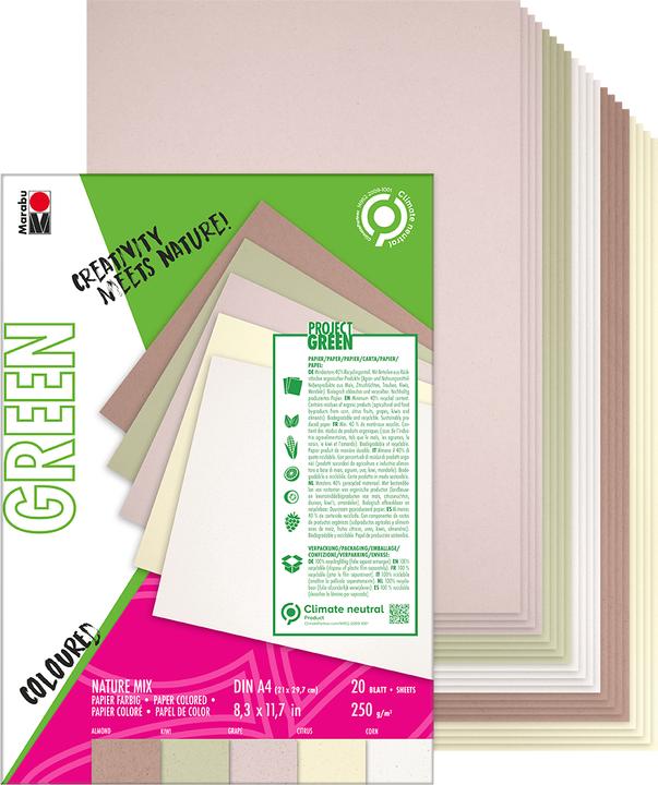 Immagine prodotto Marabu Blocco da colorare verde Nature Mix, DIN A4, colori della natura assortiti (A4)